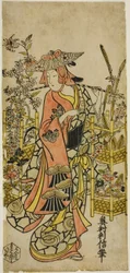 El actor Hayakawa Hatsuse como vendedor de flores