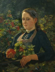 Grosellas rojas (óleo sobre lienzo)