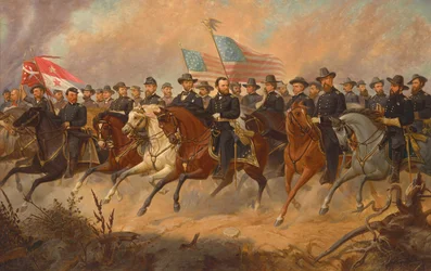 Grant y sus generales, c. 1865