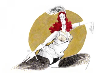 Una glamurosa bailarina de burlesque