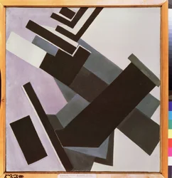 Composición abstracta. Pintura de Olga Vladimirovna Rozanova (1886-1918), óleo sobre lienzo