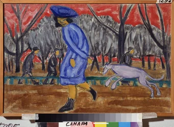 Sir le boulevard. Pintura de Olga Vladimirovna Rozanova (1886-1918), huile sir toile