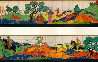 Decoración de la Exposición del Imperio Británico para el exterior del restaurante, c1924