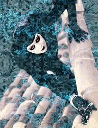 Blue thief, 2023 (técnica mixta digital)