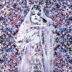 Maria madonna, 2024 (técnica mixta sobre lienzo)