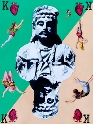 King of Hearts, 2020 (técnica mixta sobre lienzo)