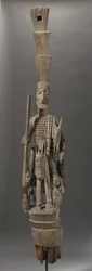 Poste de veranda Yoruba, Nigeria