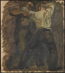 Dos hombres peleando