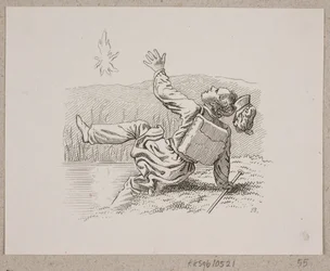 El hombre de la linterna y el caminante