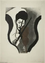 Impresión de un violinista