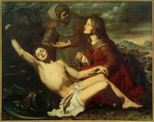 San Sebastián cuidado por Santa Irene