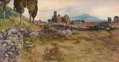 En la Vía Apia, siglo XIX