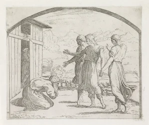 Abraham y los tres ángeles Pinturas en la Logia de Rafael (título de la serie)