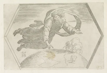 Creación del cielo y la tierra Pinturas en la Logia de Rafael (título de la serie)