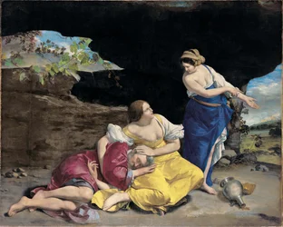 Lot y sus hijas, c.1628 (óleo sobre lienzo)