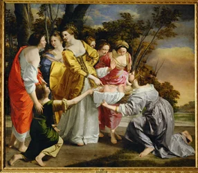 Moisés rescatado del Nilo (óleo sobre lienzo)