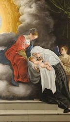 La Virgen y el Niño con Santa Francisca Romana
