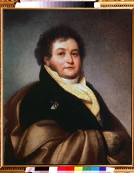 Retrato del Conde Vasili Musin-Pushkin-Bruce (Moussin Pouchkine Bruce) (1773-1836) (Retrato del Conde Vasili Musin Pushkin Brus). Pintura de Oreste Adamovich Kiprensky (Kiprenski) (1782-1836), óleo sobre lienzo