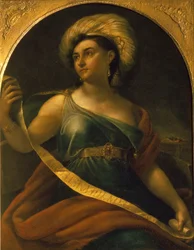 Retrato de la actriz Ekaterina Semyonova 1786-1849 como Sibila Délfica, 1828