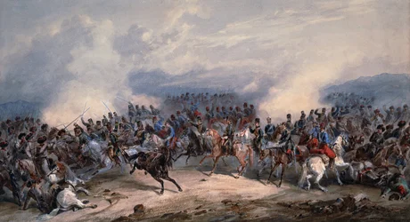 Húsares y Cazadores en la Batalla del Río Chernaya el 16 de agosto de 1855