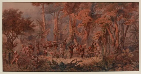 ¿Brigada Naval Marchando hacia Mansuh?, 1873