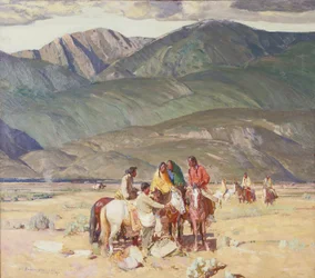 Indios Taos en la Mesa (óleo sobre lienzo)