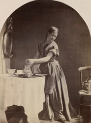 Moda inglesa en el desayuno, ca. 1860