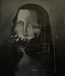 Gioconda, 2023 (acrílico y óleo sobre lienzo)