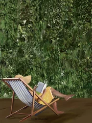Leyendo en el jardín