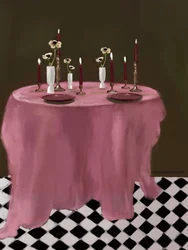 Mesa románticamente dispuesta