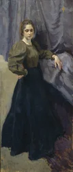 Retrato de la pintora Yelizaveta Martynova 1868-1905, 1896