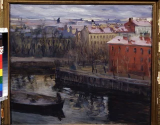 ""Vista de Leningrado"" Actual San Petersburgo. Pintura de Osip Emmanuilovich Braz (1872-1936) Museo de Arte Regional, Kaluga