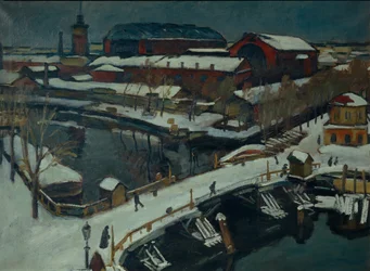 Paisaje de invierno. Petrogrado, 1920