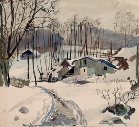 Paisaje invernal en Pressbaum