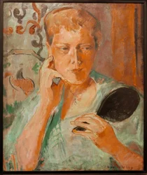 Retrato de Margarethe con Espejo Negro