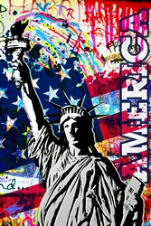 Graffiti de la libertad estadounidense