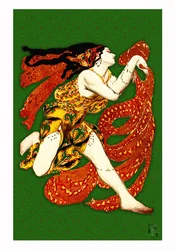 Bailarina art déco llena de dinamismo