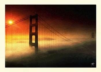 Niebla al atardecer en el Golden Gate