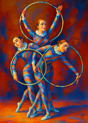 Bailarines de aro Harlequin