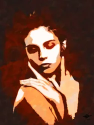 Mujer de «Moody Orange»