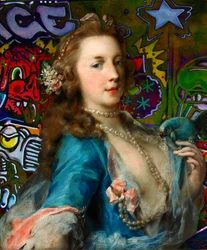 Graffiti de la dama rococó