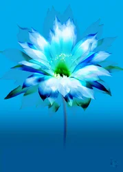 Flor azul brillante