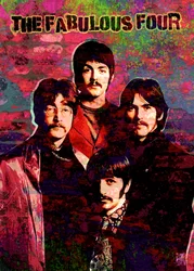Músicos retro llenos de energía