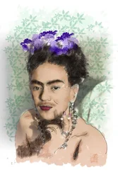 Mujer con corona de flores