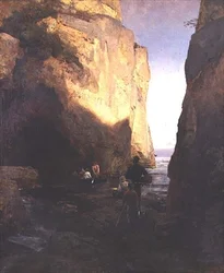 Entrando en la gruta