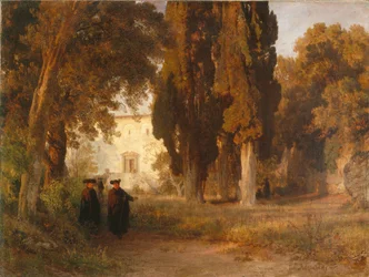 El jardín del monasterio, después de 1857
