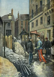 Detención del teniente coronel Picquart en el asunto Dreyfus en 1898 (Grabado)