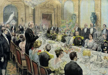 Cena en honor del general duchesne