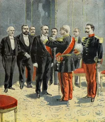 Emile Loubet recibe la insignia de Gran Maestre de la Legión de Honor de manos del General Davout