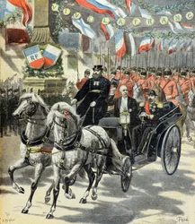 Visita oficial de Félix Faure a San Petersburgo para celebrar la alianza franco-rusa